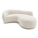 Ver imagem 5 de Sofá Zah 210 cm 3 Lugares Luxo Orgânico Curvo Bouclé Premium:Bouclé Off White