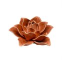 Ver imagem 1 de Peça Decorativa Flor em Cerâmica Salmão 13,5cm Dl0185 Btc
