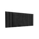 Ver imagem 1 de Painel Cabeceira Itália Box Solteiro 90cm - Suede Preto