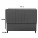 Ver imagem 2 de Cabeceira Estofada para Cama Box Casal Beatriz 160cm Suede Chumbo