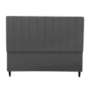Ver imagem 1 de Cabeceira Estofada para Cama Box Casal Beatriz 160cm Suede Chumbo