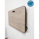 Ver imagem 6 de Fraldário H Trocador Parede Retrátil Amadeirado Preto