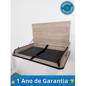 Fraldário H Trocador Parede Retrátil Amadeirado Preto
