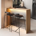 Ver imagem 2 de Mesa Bancada Gourmet Americana Rolls 115cm com Iluminação LED Mel Arenas - Prodecor Móveis