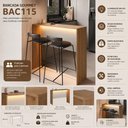 Ver imagem 4 de Mesa Bancada Gourmet Americana Rolls 115cm com Iluminação LED Mel Arenas - Prodecor Móveis