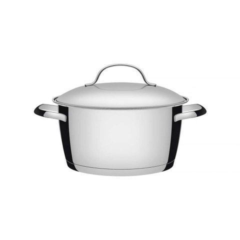 Caçarola Funda Tramontina Allegra em Aço Inox com Fundo Triplo 24 Cm 5,7 L Tramontina
