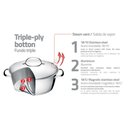 Ver imagem 3 de Caçarola Funda Tramontina Allegra em Aço Inox com Fundo Triplo 24 Cm 5,7 L Tramontina
