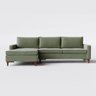Sofá Chaise em Linho Verde Militar 2,40m Viena - Home Mobily - 6