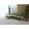 Sofá Chaise em Linho Verde Militar 2,40m Viena - Home Mobily - 2