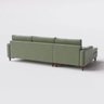 Sofá Chaise em Linho Verde Militar 2,40m Viena - Home Mobily - 8