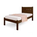 Ver imagem 2 de Cama Solteiro Paola Malbec e Off White com Colchão