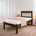 Ver imagem 1 de Cama Solteiro Paola Malbec e Off White com Colchão