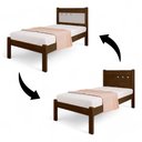 Ver imagem 3 de Cama Solteiro Paola Malbec e Off White com Colchão