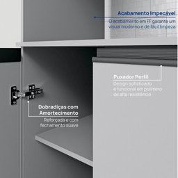 Cozinha Modulada 10 Peças 7 Aéreos 1 Balcão 1 Torre 1 Cristaleira Nara CabeCasa MadeiraMadeira - 19