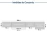 Cozinha Modulada 10 Peças 7 Aéreos 1 Balcão 1 Torre 1 Cristaleira Nara CabeCasa MadeiraMadeira - 7
