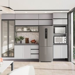 Cozinha Modulada 10 Peças 7 Aéreos 1 Balcão 1 Torre 1 Cristaleira Nara CabeCasa MadeiraMadeira - 2