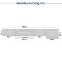 Ver imagem 7 de Cozinha Planejada 10 Peças 7 Aéreos 1 Balcão 1 Torre 1 Cristaleira Nara CabeCasa MadeiraOriginals Cinza