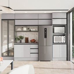 Cozinha Modulada 10 Peças 7 Aéreos 1 Balcão 1 Torre 1 Cristaleira Nara CabeCasa MadeiraMadeira - 3