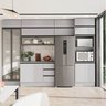 Cozinha Modulada 10 Peças 7 Aéreos 1 Balcão 1 Torre 1 Cristaleira Nara CabeCasa MadeiraMadeira - 3