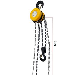 Talha Manual 2 Toneladas 2000 Kg com Corrente 3 Metros Elevação - 2 Talha Manual 2 Toneladas 2000 Kg com Corrente 3 Metros Elevação - 2