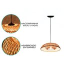 Ver imagem 3 de Pendente Tulum Fibra de Bambu 45cm