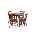 Ver imagem 2 de Conjunto Liso Clássico Colonial Redondo Mesa 4 Cadeiras