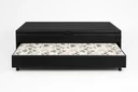 Ver imagem 3 de Bicama Box Baú 3x1 Solteiro 88x188 com Cama Auxiliar de Espuma Corino Preto