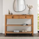 Ver imagem 2 de Aparador com Gavetas Estreito Moderno Freijó Apoana Idimex