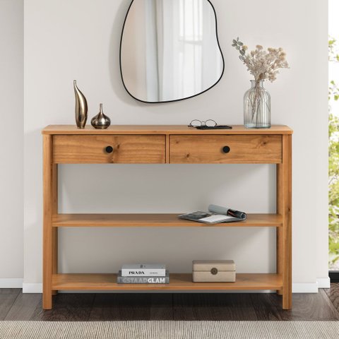 Aparador com Gavetas Estreito Moderno Freijó Apoana Idimex