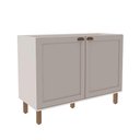 Ver imagem 4 de Balcão para Cozinha Modulada 120cm C/ 2 Portas Mdf Provençal Cor:fendi com Branco