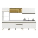 Ver mais imagens de Armário Cozinha Modulada Completa 302cm Florença Multimóveis MP2459 Branco