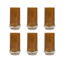 Ver imagem 1 de Conjunto 6 Copos em Vidro Âmbar com Base em Cristal 520ml Bj0039 Btc
