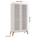 Ver imagem 3 de Estante Livros Genialflex Jamaica 2 Portas de Vidro Branco