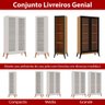 Estante Livros Genialflex Jamaica 2 Portas de Vidro Branco - 8