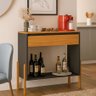 Aparador Barzinho Cantinho do Café Pés Modernos Madeira Lyba: Preto/ Nature - 1