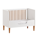 Ver imagem 6 de Berço Evolutivo 2 em 1 Vira Mini Cama Branco com Nogueira