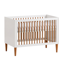 Ver imagem 5 de Berço Evolutivo 2 em 1 Vira Mini Cama Branco com Nogueira