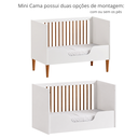 Ver imagem 7 de Berço Evolutivo 2 em 1 Vira Mini Cama Branco com Nogueira