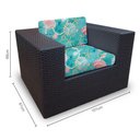 Ver imagem 3 de Conjunto Bora Bora Escuro - 1 Sofá 2 Lugares + 2 Poltronas + 1 Mesa de Centro - Aruba
