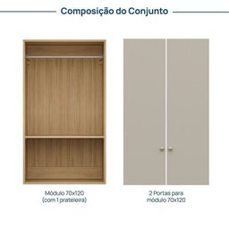 Módulo 70x120 2 Portas Frame Cabecasa madeiramadeira - 3