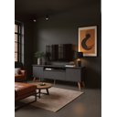 Ver imagem 1 de Rack para Tv 150cm Retro Mdf Dallas - On Móveis Cor:grafite