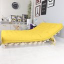 Ver imagem 2 de Futon Casal Tokio Sofa Cama Amarelo Acquablock com Madeira Maciça