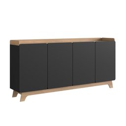 Balcão Buffet 4 Portas 200cm John - Preto - 5 Balcão Buffet 4 Portas 200cm John - Preto - 5