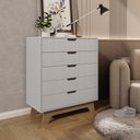 Ver imagem 5 de Cômoda 5 Gavetas 80cm Alice - Branco