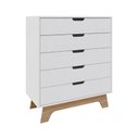 Ver imagem 1 de Cômoda 5 Gavetas 80cm Alice - Branco