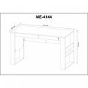 Ver imagem 5 de Mesa de Escritório com Chave Luiza 2 Gavetas 127cm Espresso Móveis Nogal E Preto