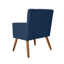 Ver imagem 4 de Jogo 2 Poltronas Estofadas Para Quarto Closet Onix Suede Azul Marinho - LM DECOR