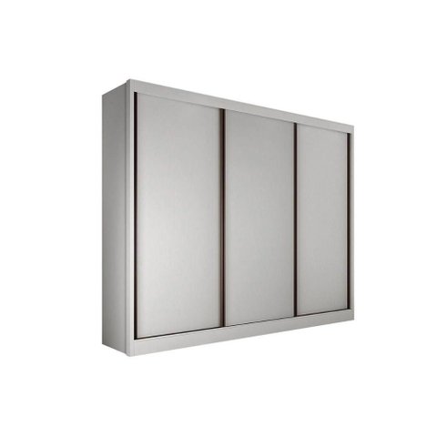 Guarda Roupa 3 Portas de Correr e 8 Gavetas Diamond/londres Neve - Novo Horizonte