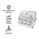 Ver imagem 4 de Churrasqueira a Gás de Inox Chaleur de Embutir Chaleur Grill 3 Queimadores para Bancadas
