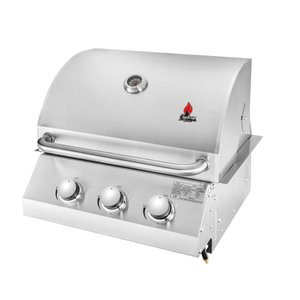 Churrasqueira a Gás de Inox Chaleur de Embutir Chaleur Grill 3 Queimadores para Bancadas